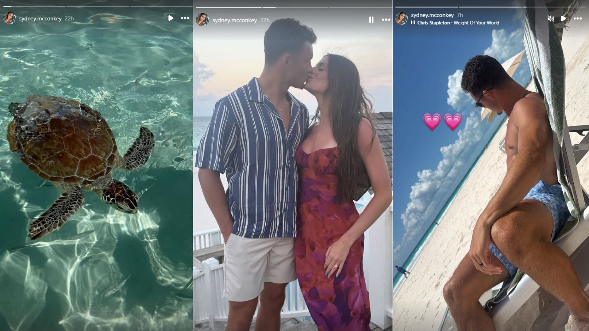 Sydney McConkey has shared pics of their vacation on her Instagram stories